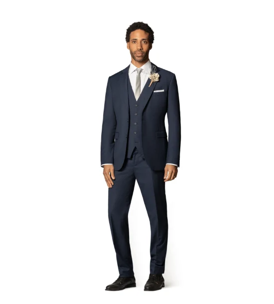 Traje de novio color azul marino Oberon