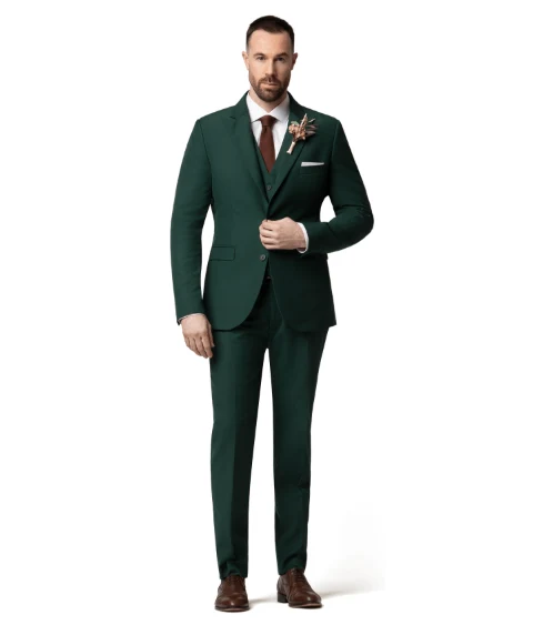 Traje de novio color verde — imagen 1